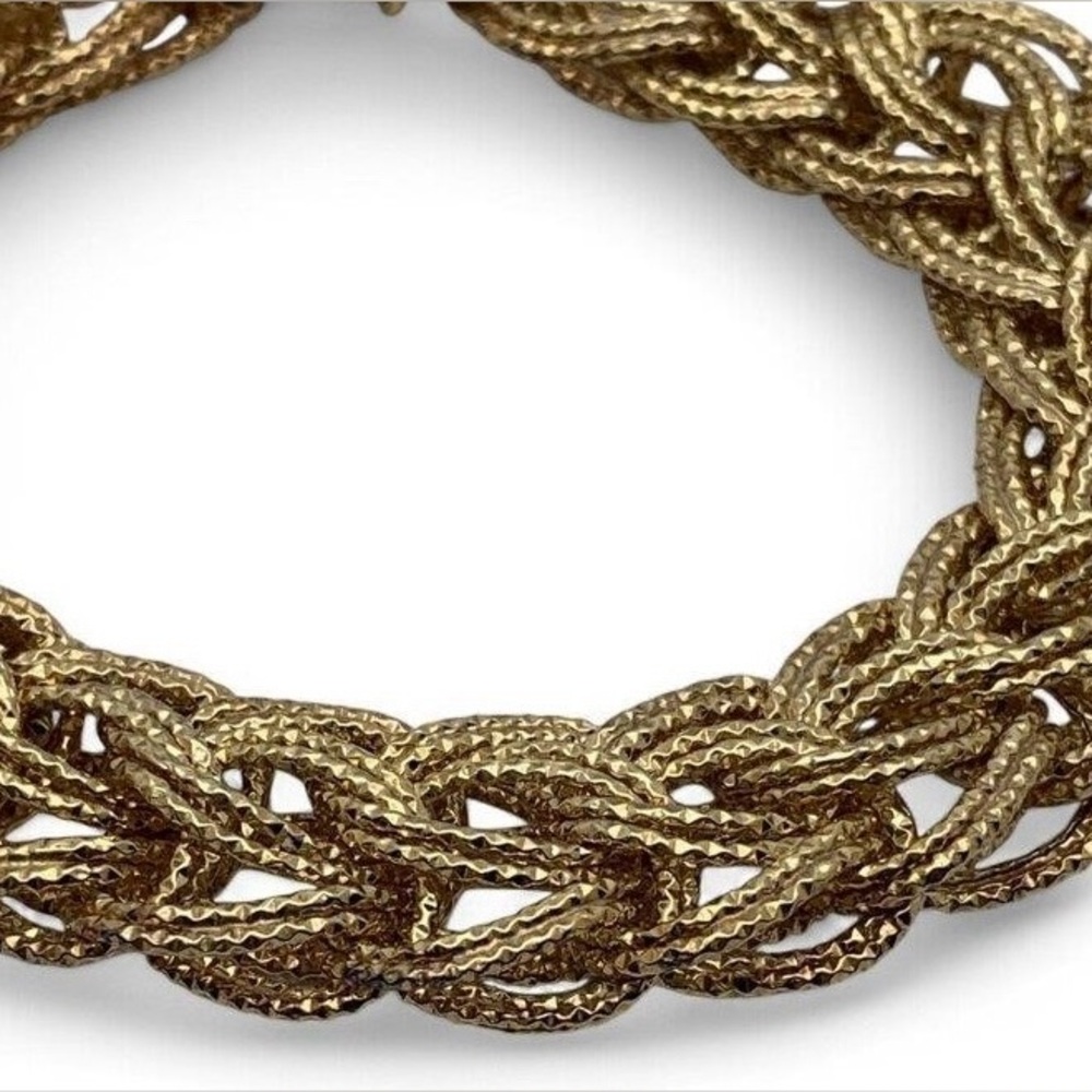 Technibond 925 Sterling Silver Diamond Cut Chain Link Bracelet - Picture 6 of 6